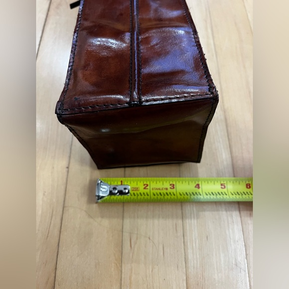 Brown Leather Wine Bag - Picture 6 of 6